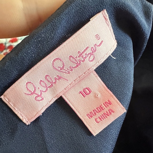 Lilly Pulitzer Jackelin Romper True Navy Fern Gallery Lace Size 10 style 30779 - Picture 2 of 10